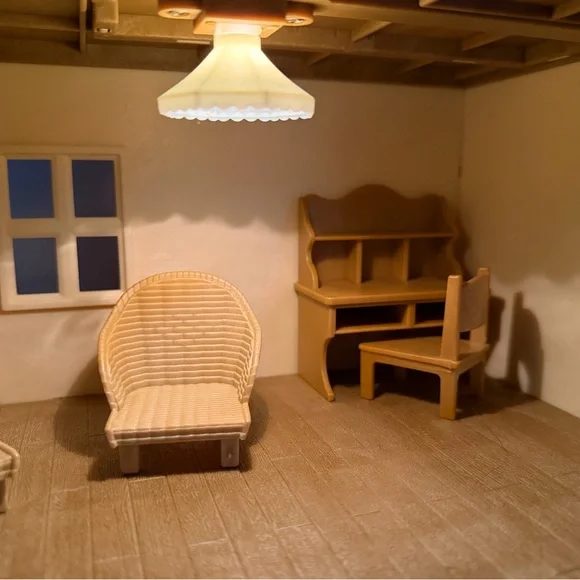 Calico Critter Red Roof Country Home ***working Lights & Extra Parts - Picture 9 of 15